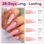 Makartt Poly Nail Gel Set, Clear and Peach Pink, 2 Colors 50ML, Gel Builder for Nail Extension, Nail Strengthener 3D Diy Hard Gel French Manicures Salon Nail Art At Home