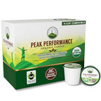 Peak Performance Organic Coffee Pods. Low Acid K-CUP Keurig Compatible High Altitude USDA Organic Coffee. Fair Trade Beans Medium Roast Single Serve 96 Count Recyclable Cups For High Performers