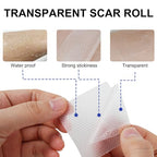 Silicone Scar Sheets, Clear Silicon Gel Scar Sheets, Invisible Scar Tape(1.6” x 120”Roll-3M), Scar Strips for Surgical Scars, Medical Grade, Scar Removal Sheets for C-Section, Breast, Keloid et.