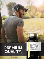 Carlyle Pumpkin Seed Oil | 3000mg | 200 Softgel Capsules | Non-GMO and Gluten Free Formula | Cold Pressed Dietary Supplement