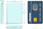 wobsion Small Mirror with Lights,LED Compact Makeup Mirror,1x/3x Mini Travel Mirror with Magnification,Portable Hand Held Mirror for Purse,Pocket,Gifts for Girls,Cyan