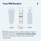 Remedy for Healthy Aging - Anti-Aging Treatment for Wrinkles, Uneven Texture & Tone with Retinaldehyde, Argireline, Matrixyl 3000, Glycolic Acid, Ferulic Acid - By Dermatologist Dr. Shah