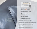 Yanibest Satin Pillowcase, King Size Pillow Cases Set of 2 - Silk Pillow Cases for Hair and Skin with Zipper, Silk Pillow Cases King for 20"x40", Exquisite Packaging for Women Men