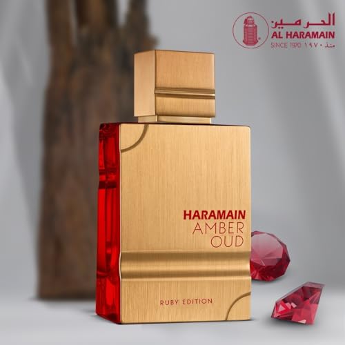 Al Haramain Amber Oud Ruby Edition - Arabian Perfume for Women and Men - Unisex Amber Perfume - Long Lasting Perfume for Men and Women - 2 oz