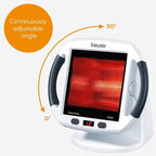 Beurer IL50 Infrared Heat Lamp Heated Red Light Therapy Lamp for Body, Face, Sinuses, & Skin - Effective Muscle Pain & Cold Relief Treatment by Improving Blood Circulation