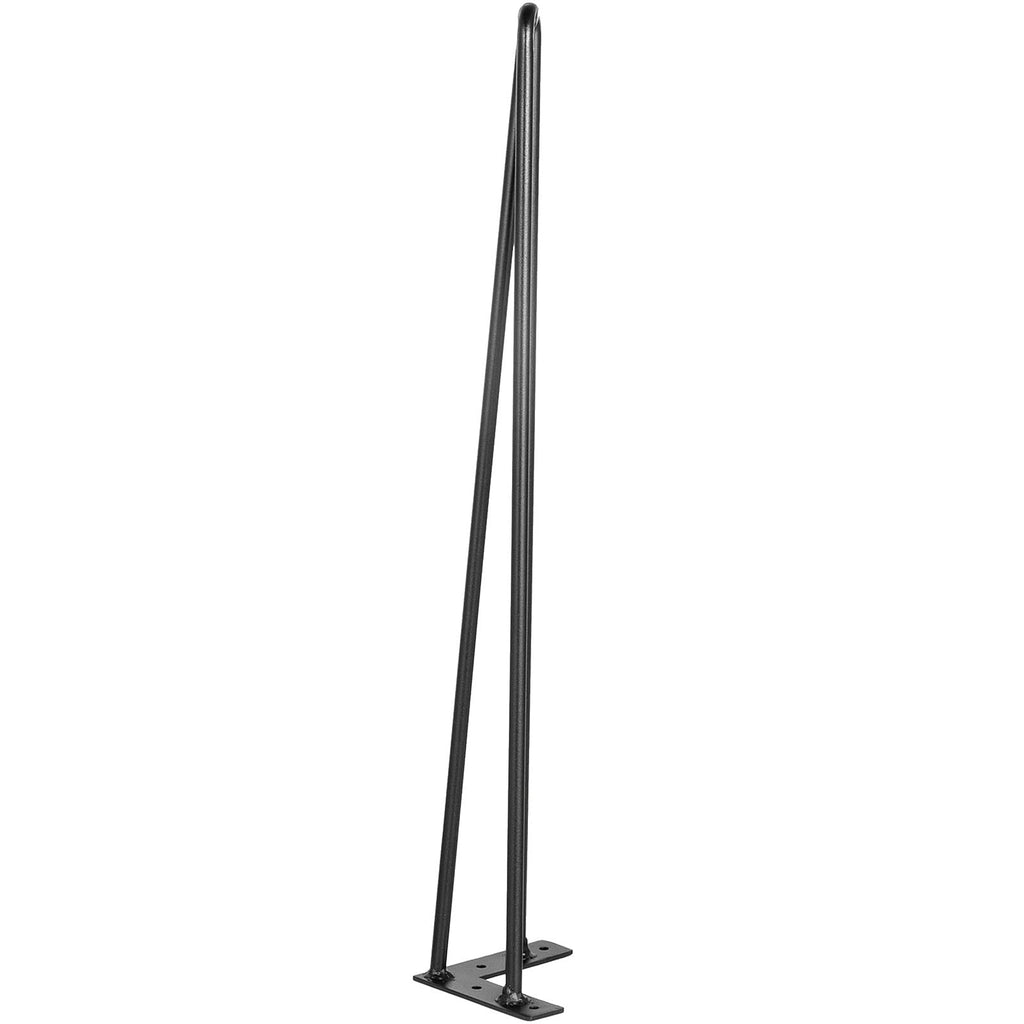 VEVOR Hairpin Table Legs 24" Black Set of 4 Desk Legs 880lbs Total Load Capacity Hairpin Desk Legs 3 Rods for Bench Desk Dining End Table Chairs Carbon Steel DIY Heavy Duty Furniture Legs