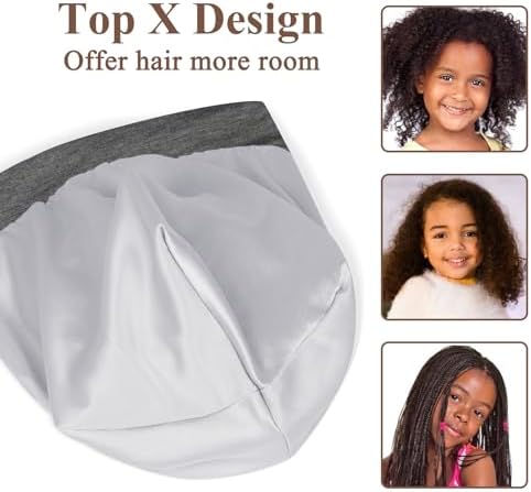 OLESILK Silk Bonnet for Kids Girls 2-6 Years, Adjustable Strap, Smooth for No Frizzy Hair, Breathable All Night Slleping