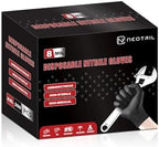 8 Mil Heavy Duty Disposable Nitrile Gloves with Diamond Texture Grip Rubber Gloves Latex & Powder Free