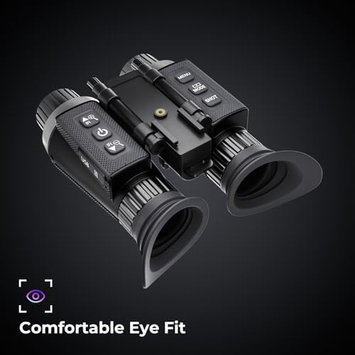 GOYOJO 4K Head-Mounted Night Vision Goggles & Binoculars for Adults – Infrared NVG with Manual Focus & 8X Digital Zoom for Hunting, Camping, and Outdoor Surveillance