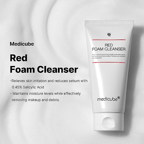 medicube Red Foam Cleanser - Deeply cleanses, remove impurities, control sebum, | Korean Skincare