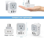 Australia Plug Adapter, TESSAN Australian Power Adaptor with 4 Outlets 3 USB Charging Ports (1 USB C), Type I Travel Plug for US to New Zealand China Argentina Fiji AU, 2 Pack