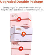 White Rabbit - NAKED COTTON Textured - Perforated Facial Cotton Pads - For Makeup Remover, Toner, Mask - 100% Cotton, Unbleached, Lint-Free - Exfoliating & Durable - Natural & Cruelty-Free - 100 Count