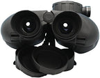 Hooway 7x50 HD Waterproof Military Marine Binoculars w/Internal Rangefinder & Compass for,Bird Watching,Boating and More(Black)