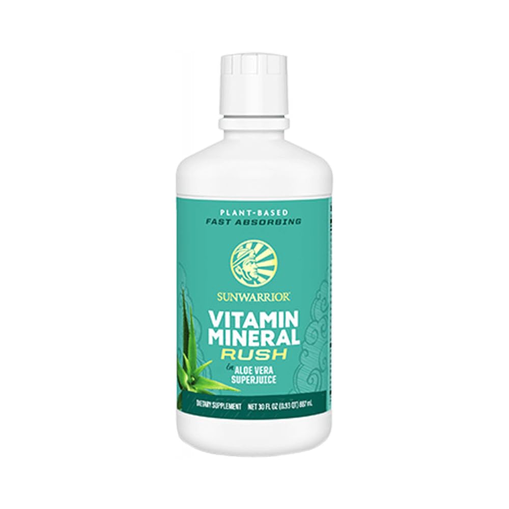 Sunwarrior Liquid Multivitamin Supplements & Minerals Vegan Plant-Based with Aloe Vera for Men and Women | Energy & Immune Support Gluten Sugar Dairy Free | 30 Fl Oz