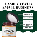 Tallow Face Moisturizer - Grass Fed Tallow for Skin Care- unscented Handmade Tallow face Cream- tallow balm Sensitive & Dry Skin (FRANKINCENSE)