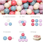GOGOSO Ball Pit Balls for Toddler, Baby Plastic Playballs Kids Soft Pastel Pelotas Non-Toxic BPA-Free,Cream Pink+Blue+Purple+White,100 Balls