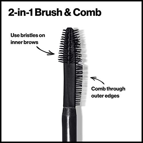 Revlon ColorStay Brow Fiber Filler, Longwearing & Volumizing Waterproof Eyebrow Gel, 302 Warm Brown, 0.23 fl. oz.