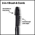 Revlon ColorStay Brow Fiber Filler, Longwearing & Volumizing Waterproof Eyebrow Gel, 302 Warm Brown, 0.23 fl. oz.