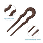 FRDTLUTHW 5.1Inch U Shaped Hair Fork Frosted French Hair Pin for Women Girls(pack of 4)