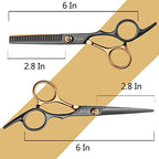 Hair Cutting Scissors Kit, Fcysy Professional Barber Shears Set with Hair Scissors Thinning Shears, Tijeras para Cortar Cabello Haircutting Sheers Hair Cut Blending Salon Scissor for Men Women Pet