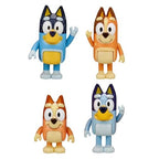 Bluey Family Figure 4-Pack – Includes, Bingo, Mum (Chilli) & Dad (Bandit), Poseable Collectible Toys for Kids, Durable Cake Toppers, for Toddlers & Fans, Ages 3+