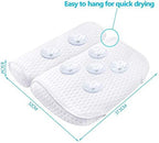 AmazeFan Bath Pillow, Bathtub Spa Pillow with 4D Air Mesh Technology and 7 Suction Cups, Helps Support Head, Back, Shoulder and Neck, Fits All Bathtub, Hot Tub and Home Spa [US. Patent Design]
