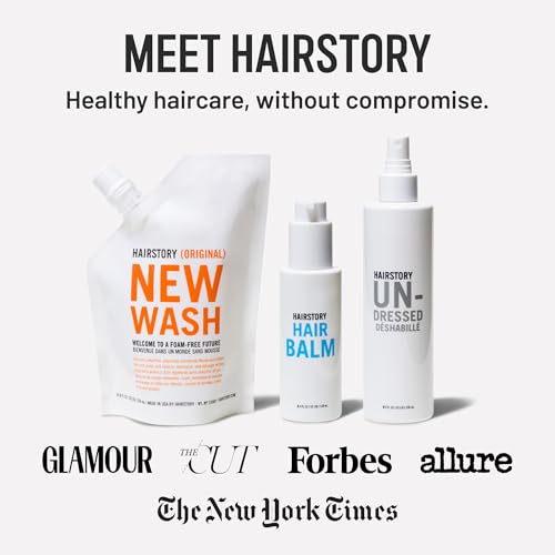 Hairstory Hair Balm, Moisturizing Air Dry Lotion, Leave In Conditioner Cream for All Hair Types, Adds Softness & Shine, Smooths Frizz, Defines Waves & Curls, 4oz