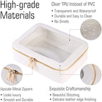 Small Clear Toiletry Bag Set Mini Makeup Bag for Purse,Travel Makeup Bag Organizer Case for Women Toiletries,Waterproof Clear Makeup Bag Set Cosmetic Bags Set with Zipper as Car Bag