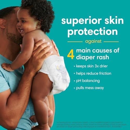Pampers Swaddlers Disposable Baby Diapers Size 5, 2 Month Supply (2 x 132 Count) with Sensitive Water Based Baby Wipes 12X Multi Pack Pop-Top and Refill (1008 Count)
