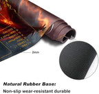 DEGDFSGR MTG Playmat with Zones 27.5" x 15.74" inches, Non-Slip Rubber Base, Commander Playmat for Magic The Gathering, The Fire Dragon On The Rock