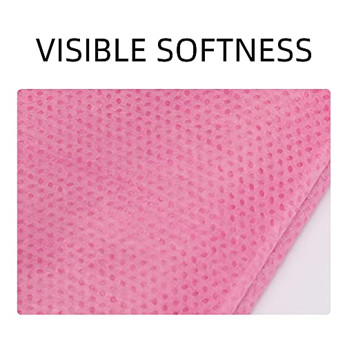 20PCS Massage Table Sheets Disposable Non Woven SPA Bed Cover Breathable Polypropylene Fabric 31" x 70" Thin, Not Waterproof （Pink）