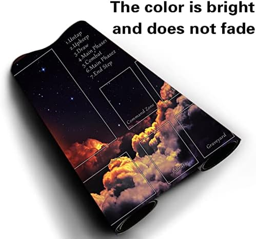 MTG Playmat, Game Play Mat for MTG TCG 24 x 14 inches Trading Card Inked Game Playmats with Storage Bag Smooth Rubber Surface Battle Game