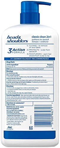 Head & Shoulders Classic Clean 2-in-1 Anti-dandruff Shampoo + Conditioner, 32.1 Fl Oz