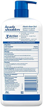 Head & Shoulders Classic Clean 2-in-1 Anti-dandruff Shampoo + Conditioner, 32.1 Fl Oz