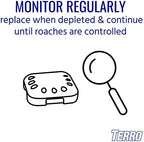 TERRO T500SR Indoor Multi-Surface Roach Bait Stations - Indoor Roach Killer, 12 Bait Stations, Black