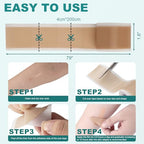 Silicone Scar Sheets, Silicone Scar Tape(1.6"x 79"), Professional Scar Removal Treatment, Reusable Silicone Scar Strips for Keloids, Surgeries Scars, C-sections, and Burns