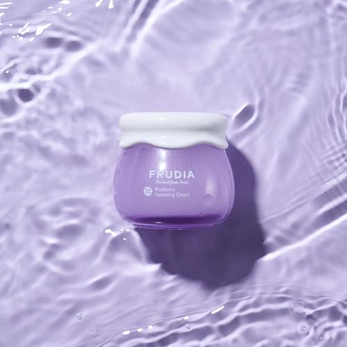 FRUDIA Blueberry Hydrating Face Cream, Vegan Korean Face Moisturizer w/77% Blueberry Extract, Panthenol & Fruit Seed Oils for Dry Skin (1.94 fl oz)