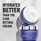 Olay Regenerist Retinol Moisturizer, Retinol 24 Night Face Cream with Niacinamide, Anti-Wrinkle Fragrance-Free 1.7 oz, Includes Olay Whip Travel Size for Dry Skin