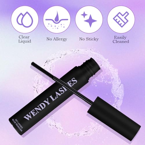 WENDY Lash Extension Kit Lash Clusters Kit D Curl Cluster Lashes 40D+3D Effect Individual Lashes with Lash Bond and Seal Lash Applicator Lash Glue Remover Brush Eyelash Clusters(40/3DP-D Kit,16-20mm)