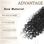 Goddess Locs Crochet Hair 18inch,9 Pakcs Boho Locs Crochet Hair,Faux Locs Crochet Hair for Black Women,Soft Locs With Curly Ends Pre Looped Crochet Braids(18inch(pack of 9),1B#)
