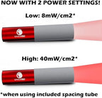 New Version! 670 nm Deep Red LED Light 8mW/cm2 | USA Lab Verified 670nm Flashlight (670 nm LED) w/Spacing Tube | Red Light Therapy 670 nanometers | Easy on The Eyes - no Blue Light