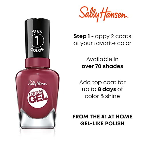 Sally Hansen Miracle Gel Nail Polish, 676 Jealous Boyfriend, 0.5 Fl Oz (Pack of 2)