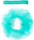 ProtectX 100-Pack Green Disposable Hair Nets, Elastic Head Cover, Bouffant Caps, Sanitation Head Cover for Food Service, Spa Men & Women - 21 inch