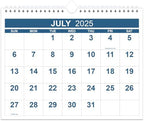 Calendar 2025-2026 - Wall Calendar from July 2025 to December 2026, 2025-2026 Calendar with Thick Paper, 8.5" x 11", Blue