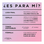 L’Oréal Paris Makeup Air Volume Mega Mascara, Lightweight & Long-lasting Volumizing Mascara for Voluminous Eyelashes, Waterproof Black, 0.3 Fl Oz