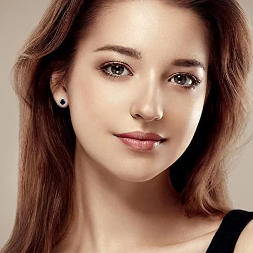 925 Sterling Silver 2-4 Carat Lab Simulation Diamond Stud Earrings 5A Cubic Zirconia Stud Earrings Hypoallergenic White Gold Plated, Perfect Jewelry Gifts