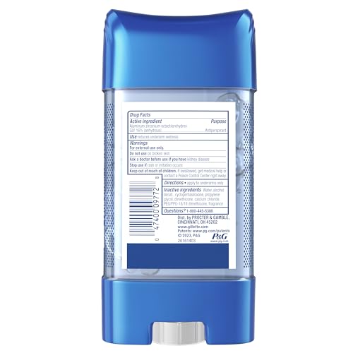 Gillette Advanced Clear Gel Antiperspirant Cool Wave 5 Pack Of 3.8 Ounce Net Wt 19 Ounce