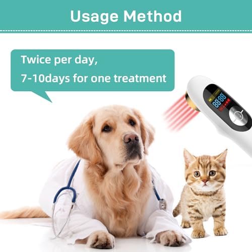 Red Light Therapy for Dogs - 12x 650 nm & 1 x808nm Infrared Red Light Therapy Vet Device, Portable Therapy Device for Pain Relief Arthritis, Spinal, Promote Blood Circulation