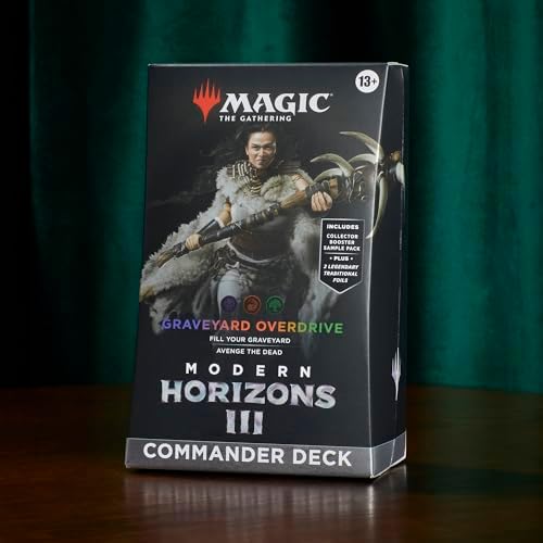 Magic: The Gathering Modern Horizons 3 Commander Deck - Graveyard Overdrive (100-Card Deck, 2-Card Collector Booster Sample Pack + Accessories)