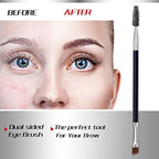 Duo Eye brow Brush, Angled Eyebrow Brush and Spoolie Brush, Eyelash Comb Eyebrow Brush Tool (20 Pcs)